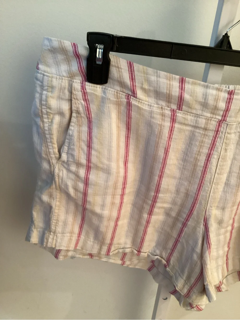 GAP Linen Blend Striped Pull-On Shorts XXL Coastal Cottagecore